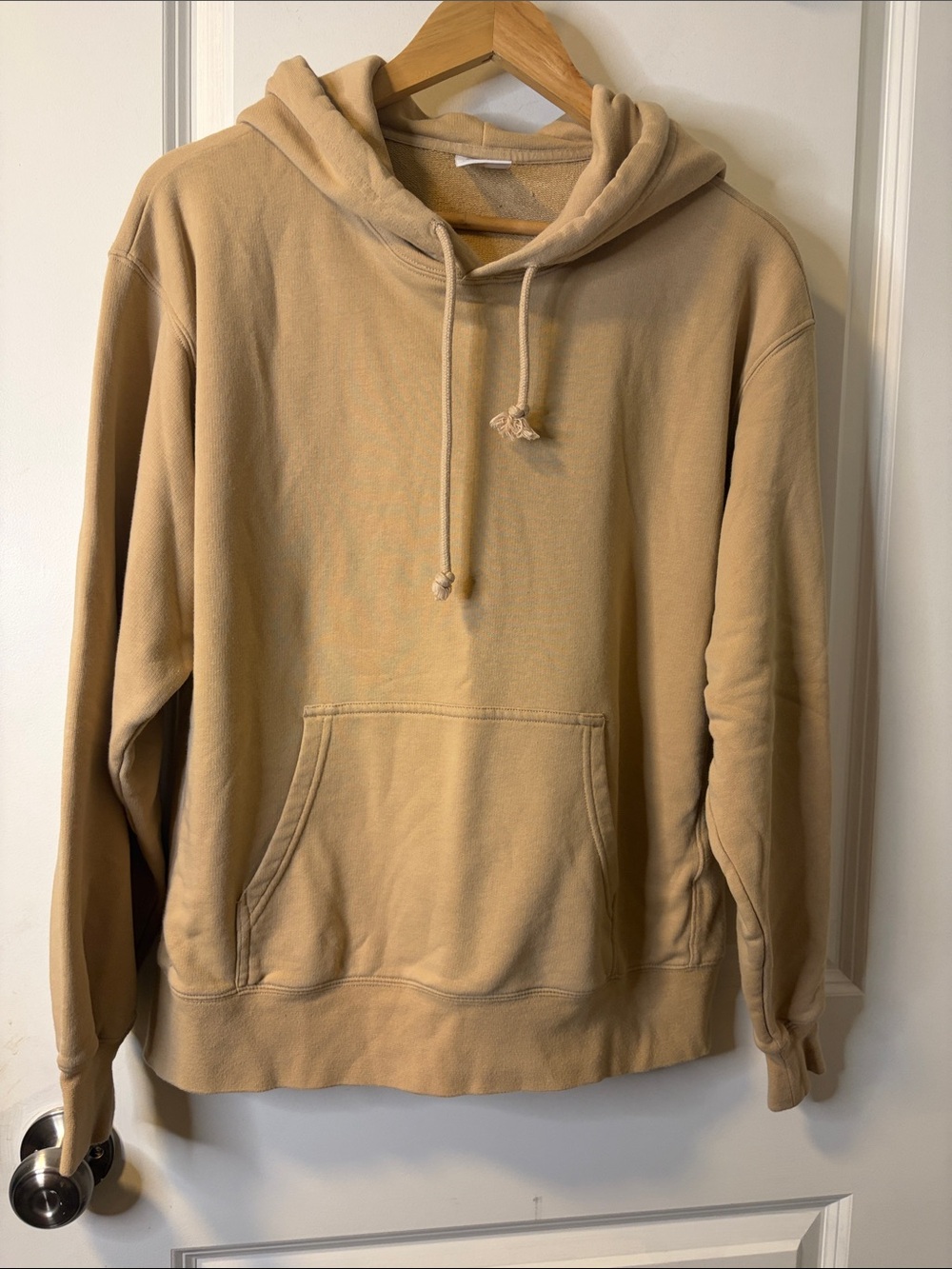 TNA Beige Pullover Hoodie with Kangaroo Pocket